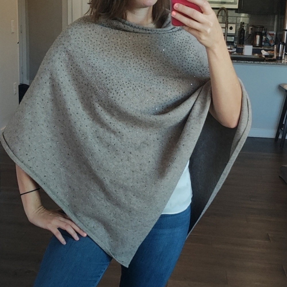 Sparkly Poncho Sweater